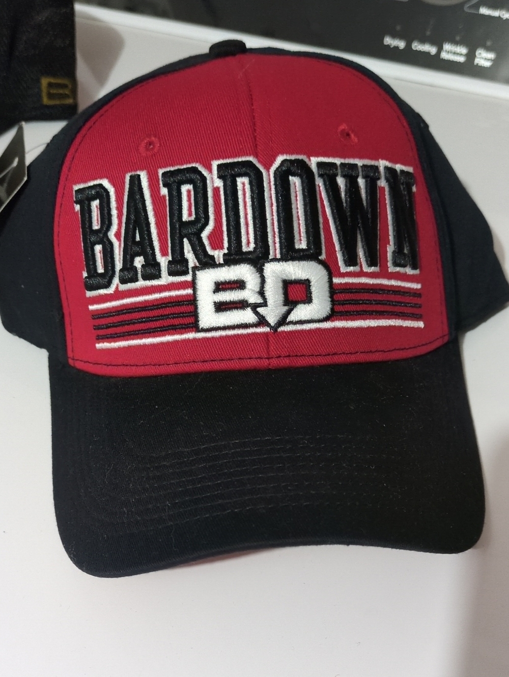 Red & Black Embroidered Baseball Cap